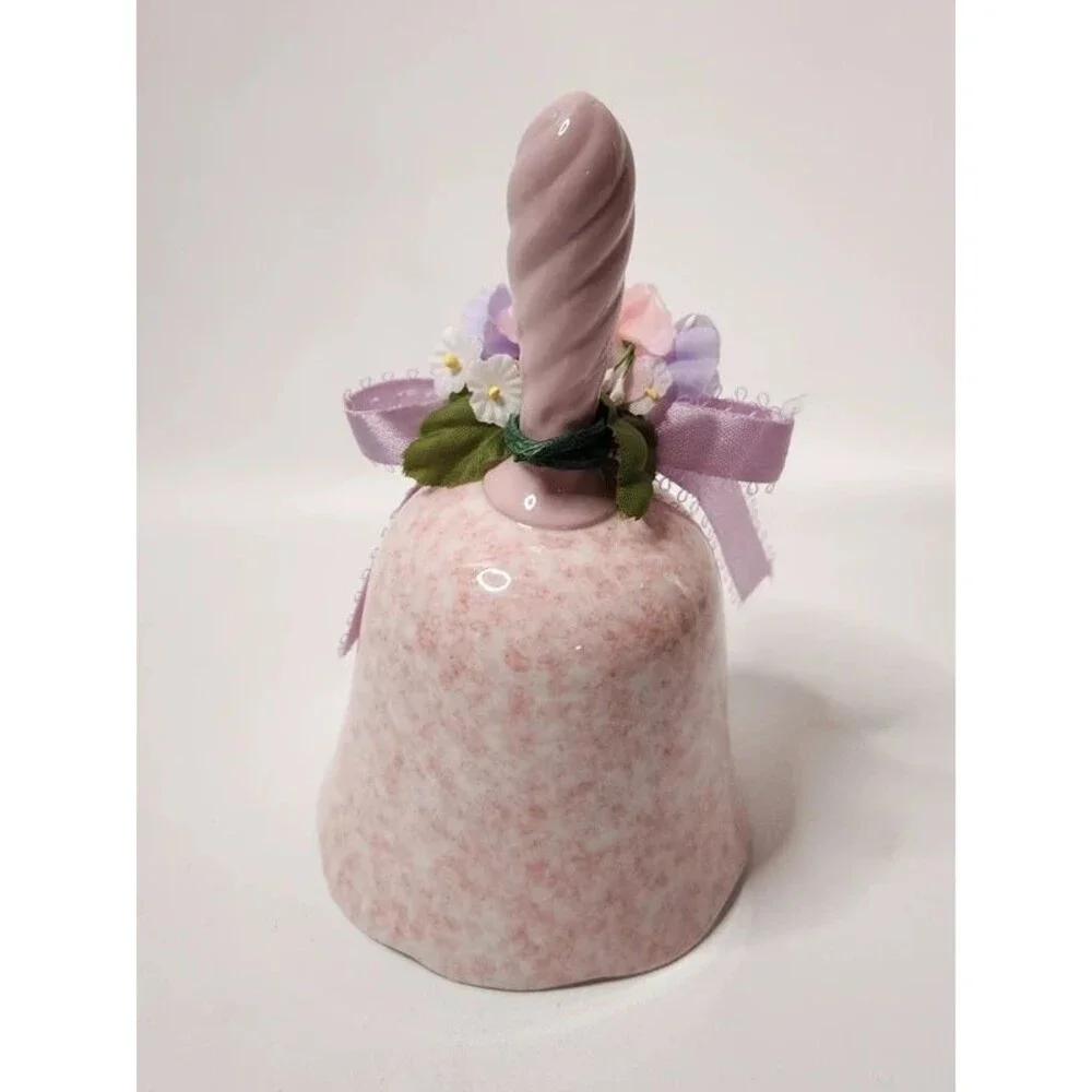 Vintage 1991 Avon Spring Chimes Pink Porcelain Bell